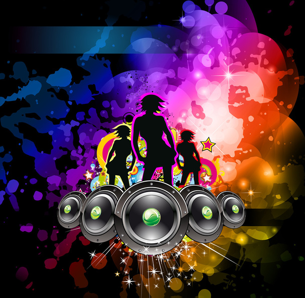 Girls Discoteque Event Flyer for Music Themed Flyers - Vector, Imagen