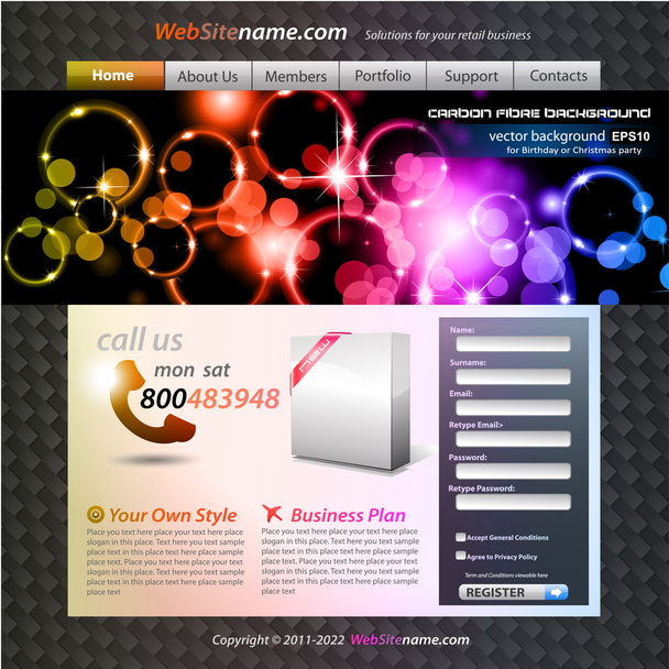 Colorful Abstract Template for Stylish web developing - Vecteur, image