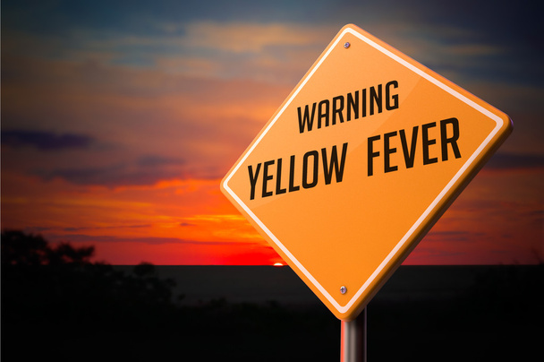 Yellow Fever on Warning Road Sign. - Photo, Image
