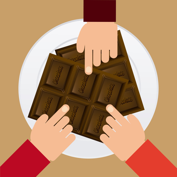 Délicieux chocolat
  - Vecteur, image