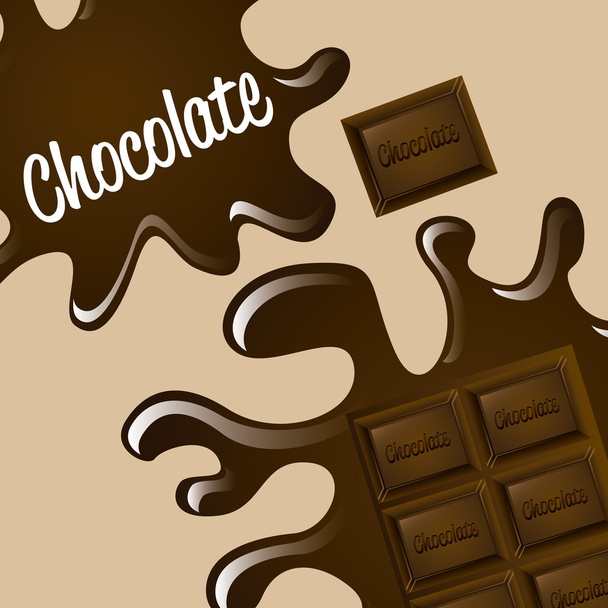 Вкусный шоколад
  - Вектор,изображение