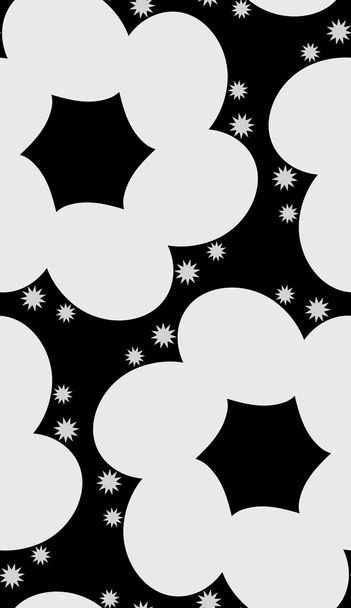 Grand motif de formes florales blanches
 - Vecteur, image