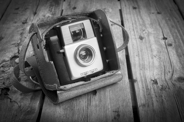Vintage kamera fekete-fehér - Fotó, kép