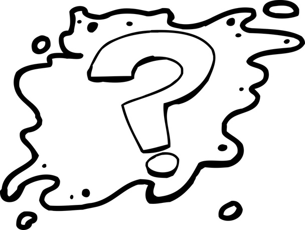Outlined Question Mark - Vector, Image