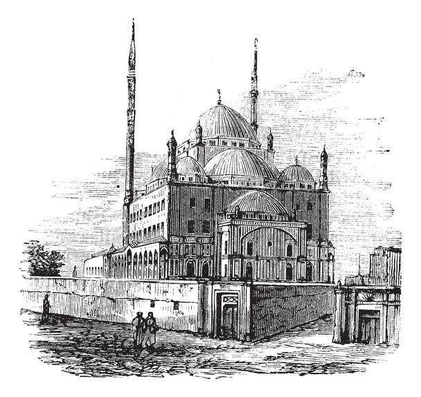 Mosque of Muhammad Ali or Alabaster Mosque, in the Citadel of Ca - Vector, Image