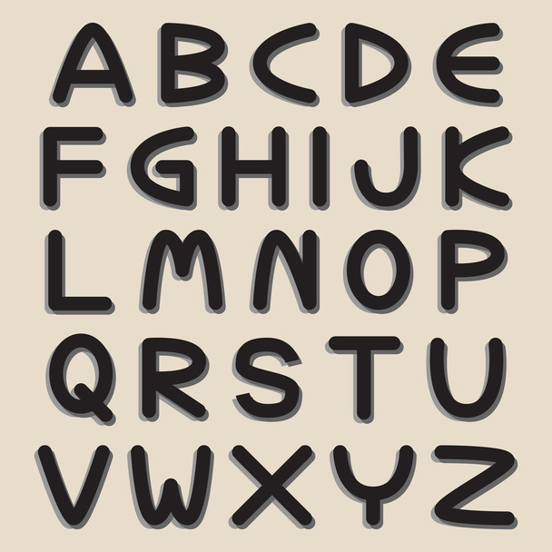 スタイリッシュなフォントのアルファベット - ベクター画像