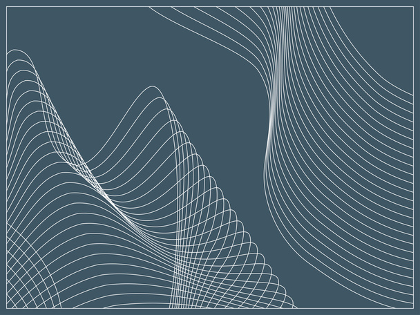 Curvas líneas geométricas ondulan la textura del patrón sobre un fondo colorido. Plantilla de ilustración gráfica vectorial
. - Vector, Imagen