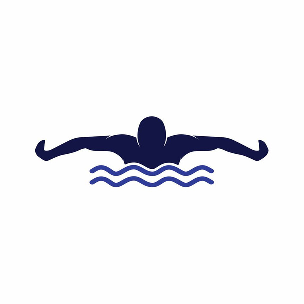 Swimming vector Logo icon - Vector, Image