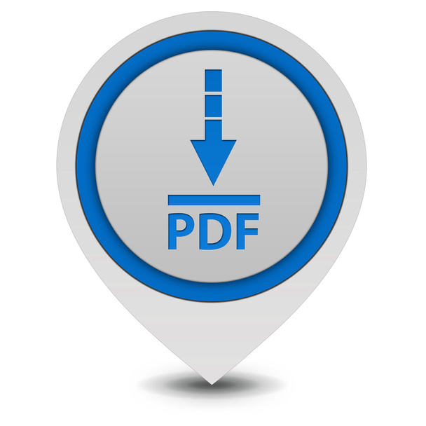 Icône de pointeur de téléchargement Pdf sur fond blanc
 - Photo, image