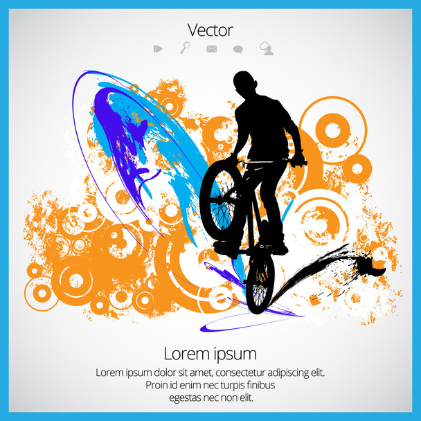 Ciclista BMX
 - Vector, imagen
