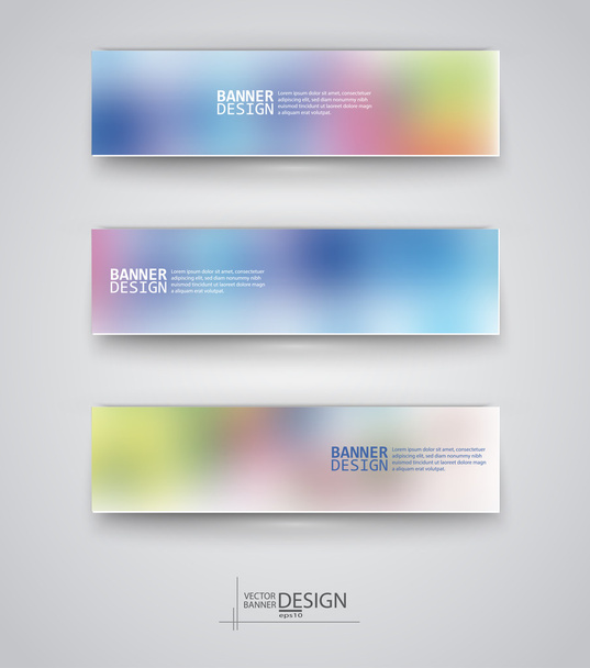 Plantillas de diseño empresarial. Set de Banners con fondos azules multicolores
 - Vector, Imagen