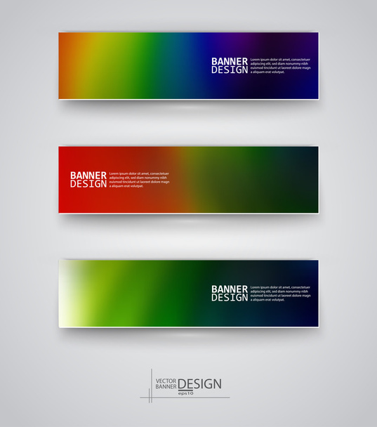 Plantillas de diseño empresarial. Set de Banners con fondos azules multicolores
 - Vector, Imagen