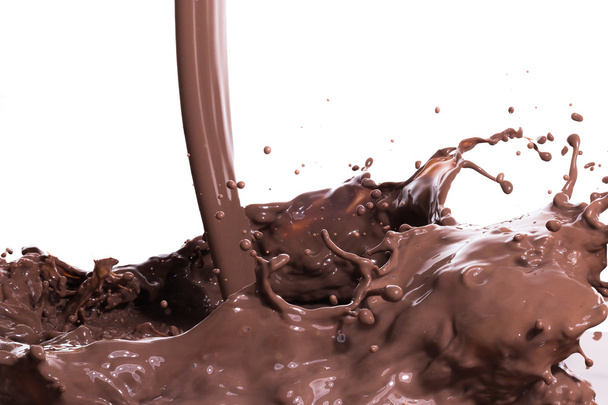 Salpicadura de chocolate caliente
 - Foto, imagen