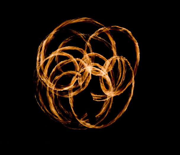 Fire Show Flaming Trails - Foto, afbeelding