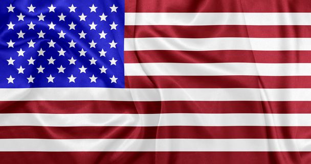 Amerikai Egyesült Államok - nemzeti lobogója hullámzó selyem textúra - Fotó, kép