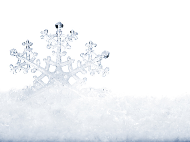 Snowflake in snow. - Photo, Image