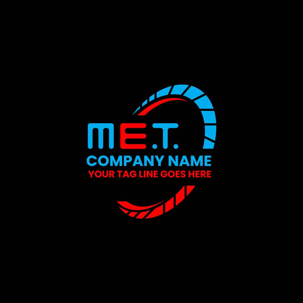 MET letter logo creative design with vector graphic, MET simple and modern logo. MET luxurious alphabet design   - Vector, Image