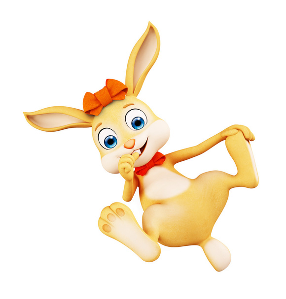 Пасхальный кролик с забавной позой
 - Фото, изображение