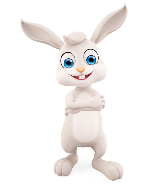 Easter Bunny met opvouwbare hand pose - Foto, afbeelding