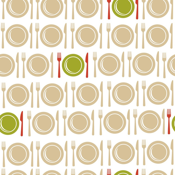 Restaurant seamless pattern background - Vector, Image