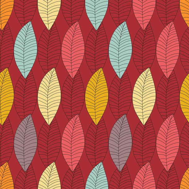 Autumn leaves pattern - Vector, Image
