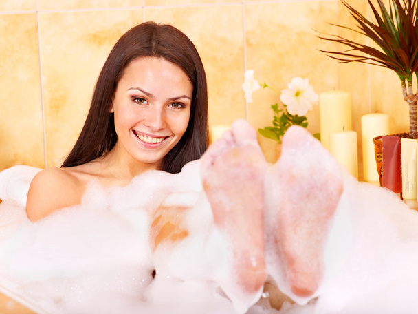 Woman take bubble bath. - Photo, Image