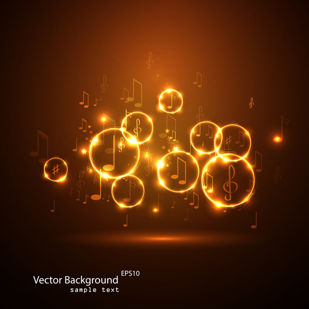 Abstract music background - Wektor, obraz