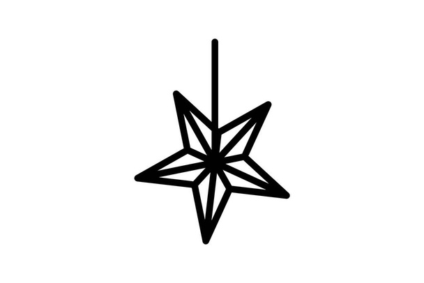 Icono de línea de decoración de Navidad - Vector, Imagen