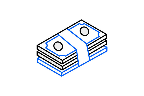 CurrencyCanvas Δυνατότητες Πλούτος ισομετρική Duo Color Icon - Διάνυσμα, εικόνα