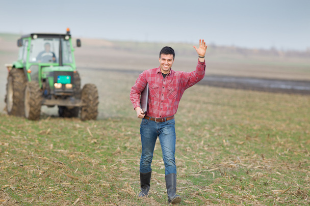Boldog farmer mező - Fotó, kép