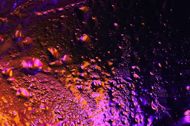 Gotas de óleo no vidro de cor - Foto, Imagem