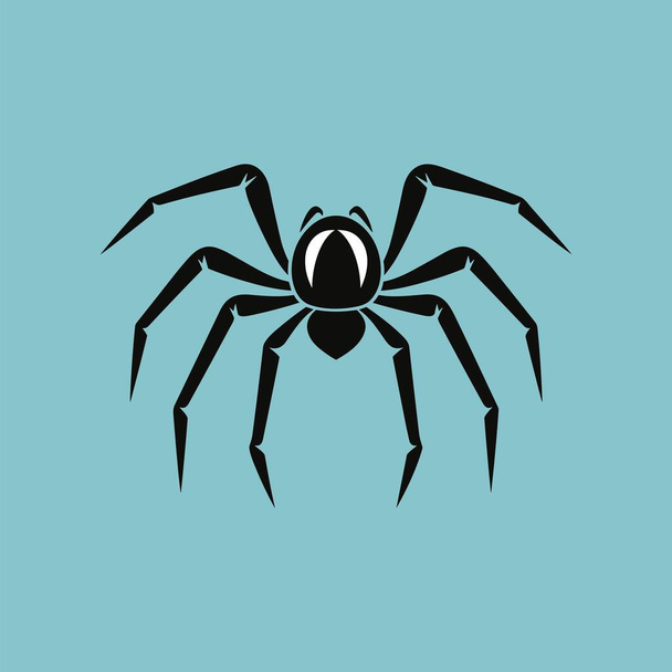 Мрачный силуэт паука задает настроение на Хэллоуин - Вектор,изображение