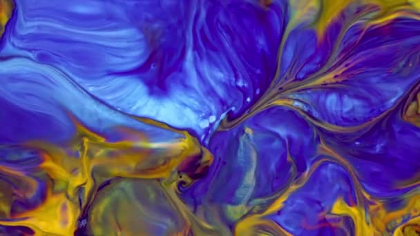 Abstrakcyjny kolorowy farba atrament Płynny wybuch Dyfuzja Pshychedelic Paint Blast Ruch. - Materiał filmowy, wideo