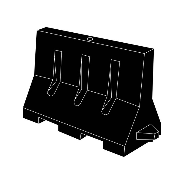 Répartiteur routier en plastique icône vectoriel illustration symbole conception - Vecteur, image