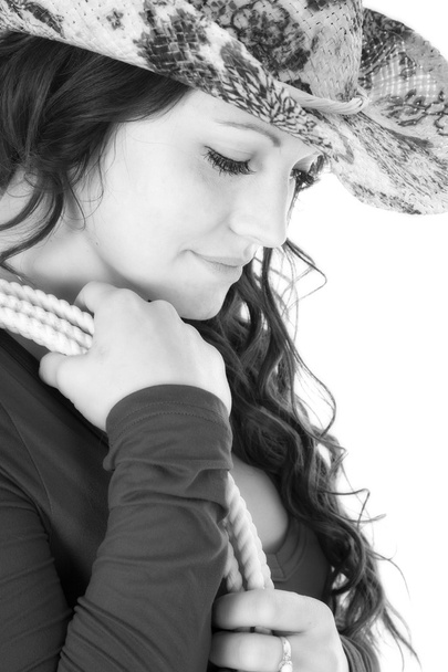 Pregnant young cowgirl - 写真・画像