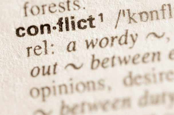 Λεξικό ορισμό της λέξης σύγκρουσης  - Φωτογραφία, εικόνα