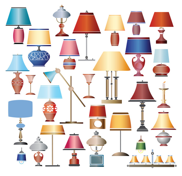 Color Lamps - Vector, Image