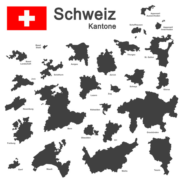 land Zwitserland - Vector, afbeelding