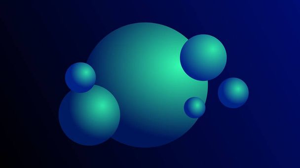 Сфери зеленої водної бульбашки простий і творчий фон рамки копіювання - Вектор, зображення