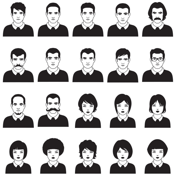 People face, avatar icon - Vector, Image
