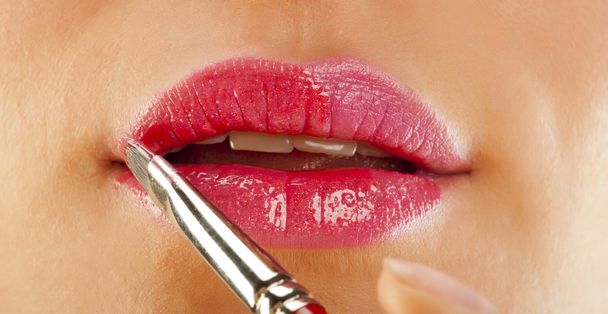 Make-up aus hellen Lippen - Foto, Bild