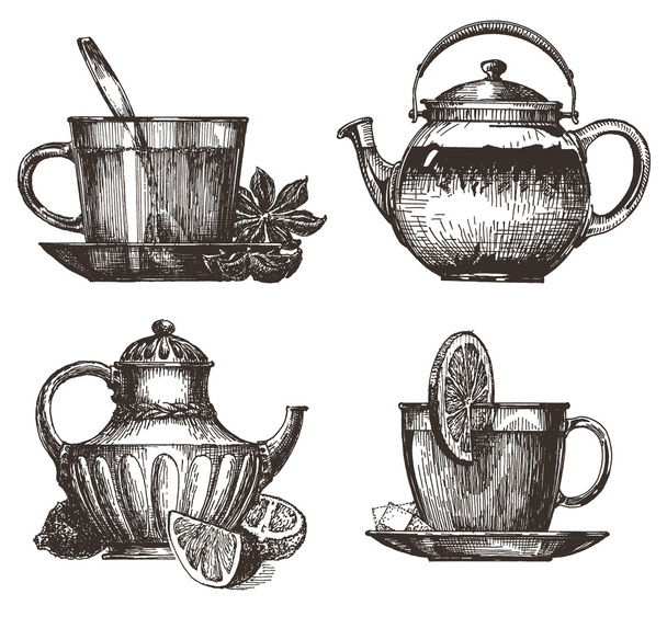 modèle de conception de logo vectoriel partie de thé. boisson ou icône alimentaire
. - Vecteur, image