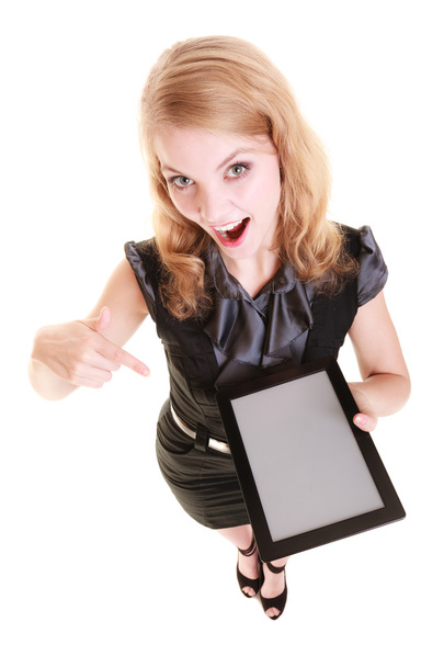 Businesswoman showing tablet - Фото, зображення