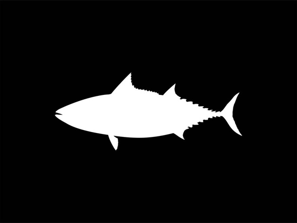 Ton Balığı Silueti, Logo Tipi, Sanat İllüstrasyonu, Pictogram, Web Sitesi veya Grafik Tasarım Elementi için kullanılabilir. Vektör İllüstrasyonu - Vektör, Görsel