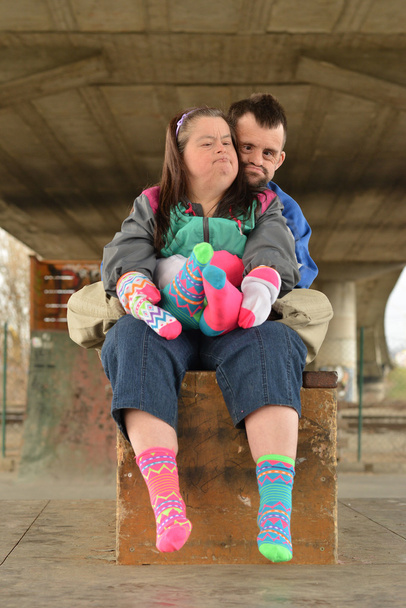 Downův syndrom pár - Fotografie, Obrázek