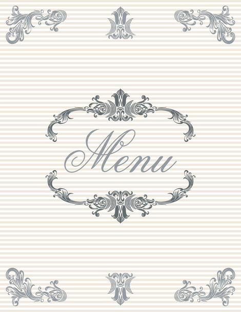 Vintage menu cover ontwerp - Vector, afbeelding