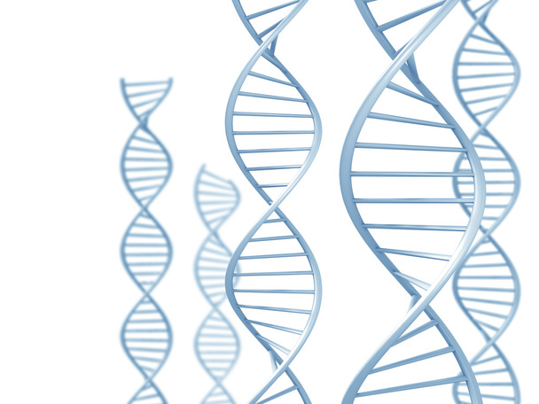 Conceito de pesquisa genética de espirais de dupla hélice de DNA
 - Foto, Imagem