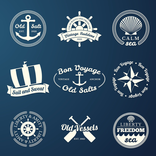 Nautical labels - Вектор,изображение