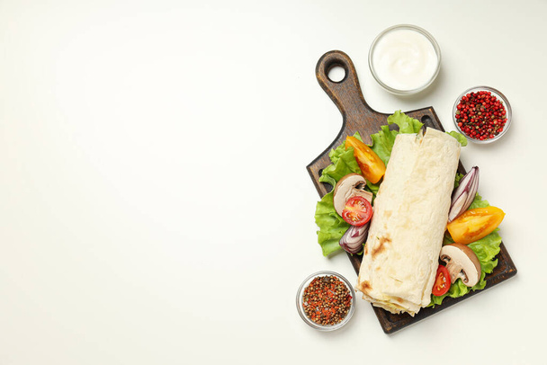 Leckeres Fast- oder Hausgemachtes-Konzept - leckeres Shawarma - Foto, Bild