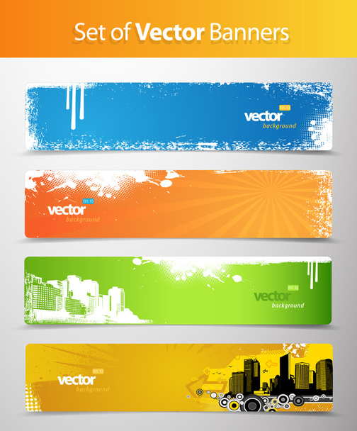 Set of abstract colorful web headers. - Вектор,изображение